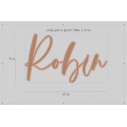 Grand Prénom en bois, police Pauline - découpé et gravé. à partir de :