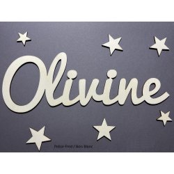 Grand Prénom en bois, police Fred à partir de