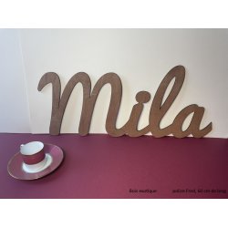 Grand Prénom en bois, police Fred à partir de