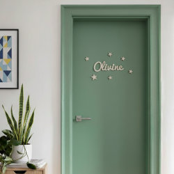 Grand Prénom en bois, police Fred à partir de