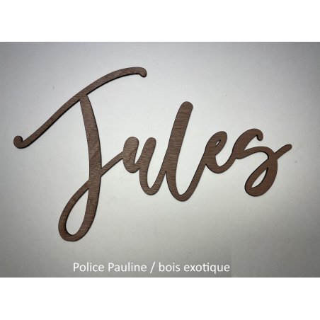 Grand Prénom en bois, police Pauline à partir de