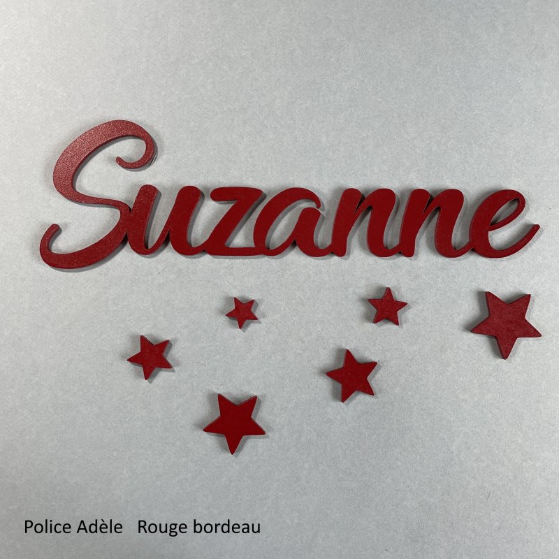 Grand prénom en bois peint, police Adèle. à partir de :