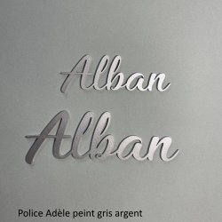 Grand prénom en bois peint, police Adèle. à partir de :