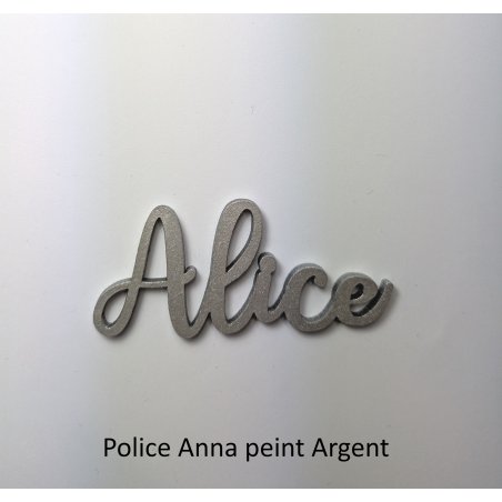 Grand prénom en bois peint, police Anna, à partir de :