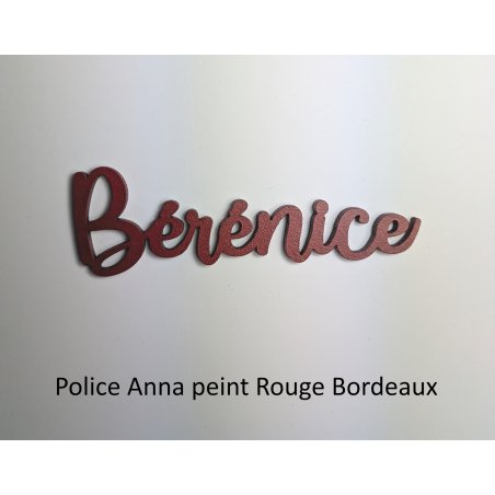 Grand prénom en bois peint, police Anna, à partir de :