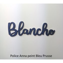 Grand prénom en bois peint, police Anna, à partir de :