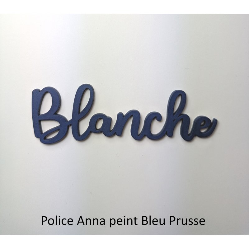 Grand prénom en bois peint, police Anna, à partir de :
