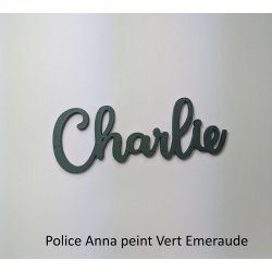 Grand prénom en bois peint, police Anna, à partir de :