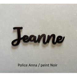 Grand prénom en bois peint, police Anna, à partir de :
