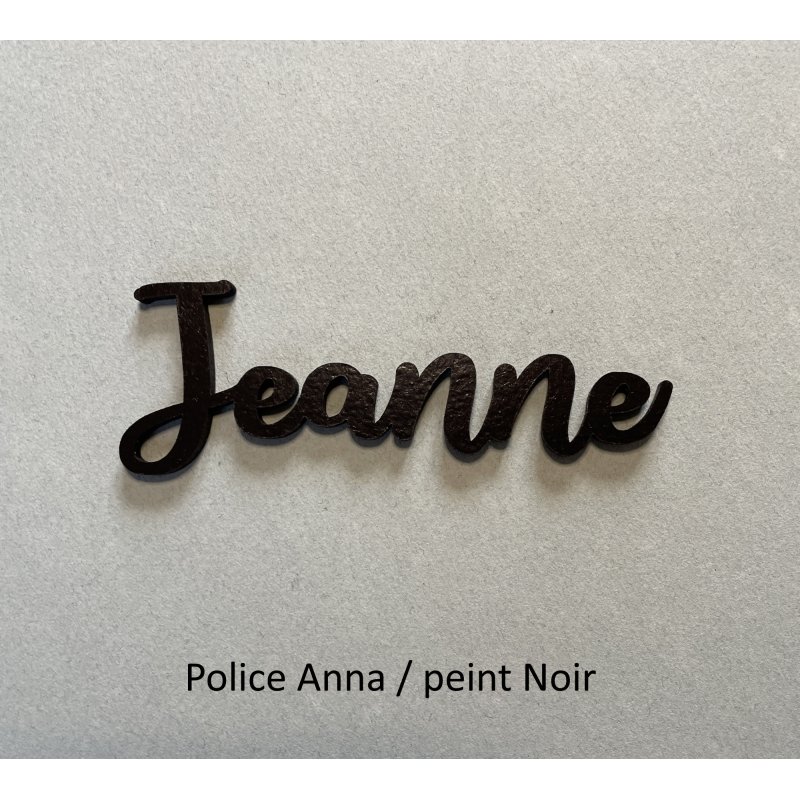 Grand prénom en bois peint, police Anna, à partir de :