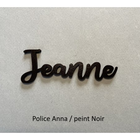 Grand prénom en bois peint, police Anna, à partir de :