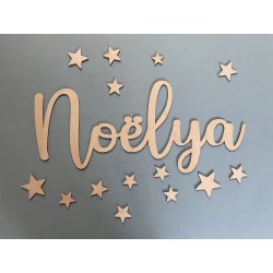 Grand Prénom en bois, police Anna à partir de