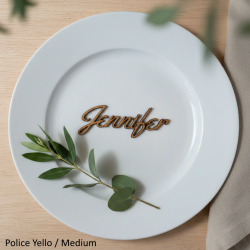 Prénom en bois, marque place