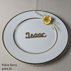 Prénom en couleur, marque place