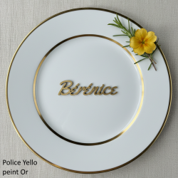 Prénom en couleur, marque place