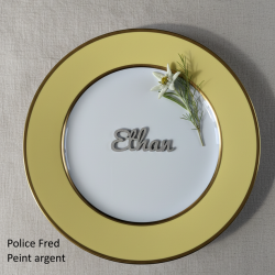 Prénom en couleur, marque place