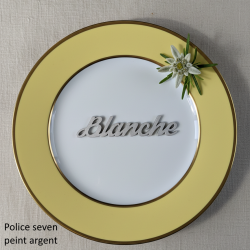 Prénom en couleur, marque place