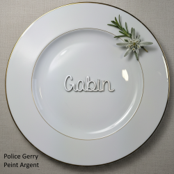 Prénom en couleur, marque place