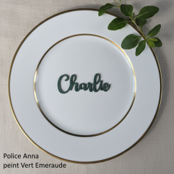 Prénom en couleur, marque place