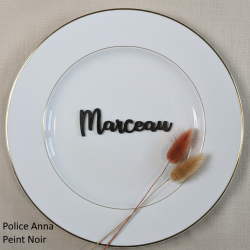 Prénom en couleur, marque place