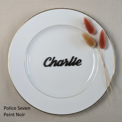 Prénom en couleur, marque place