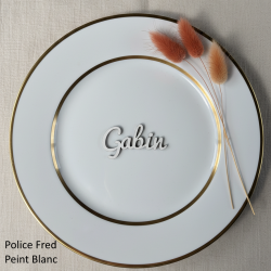 Prénom en couleur, marque place