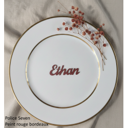 Prénom en couleur, marque place