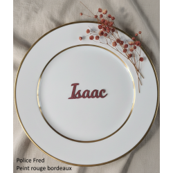 Prénom en couleur, marque place