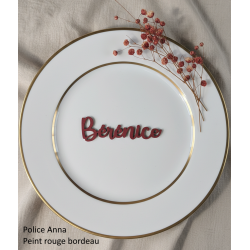 Prénom en couleur, marque place