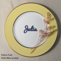 Prénom en couleur, marque place