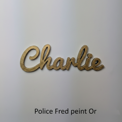 Prénom en couleur, marque place