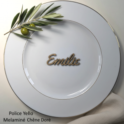 Prénom en bois, marque place