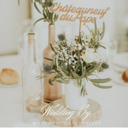 Nom de table Personnalisé, en Bois, sur pic ou support