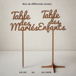 Nom de Table des Mariés ou...