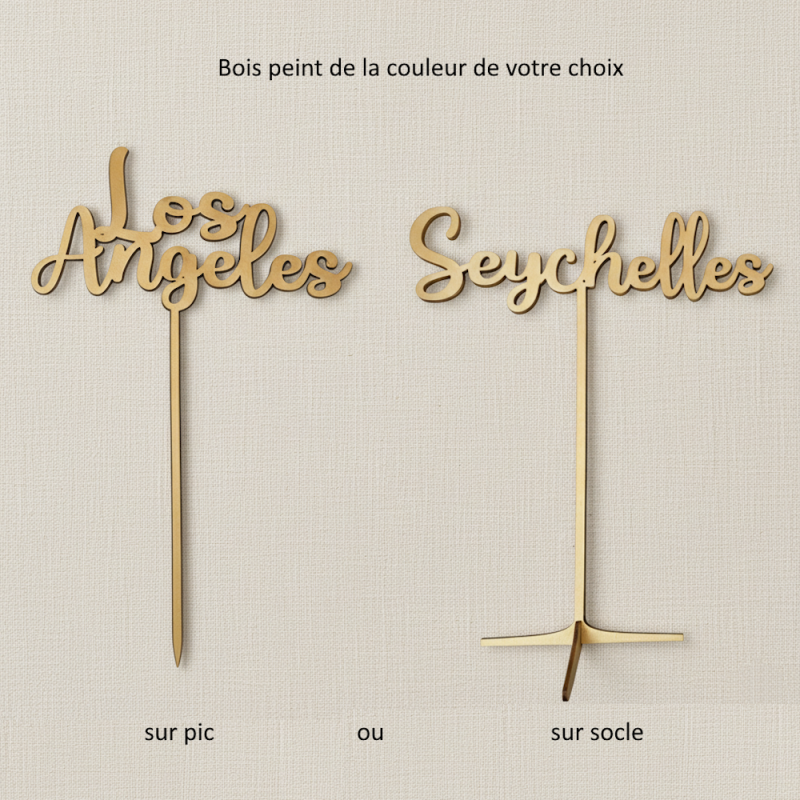 Nom de table Personnalisé en bois Peint