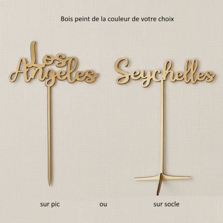 Nom de table Personnalisé en bois Peint