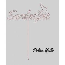 Nom de table Personnalisé avec un avion en bois Peint