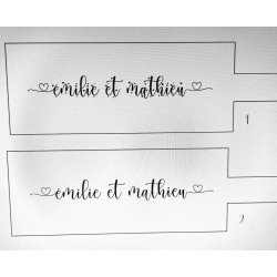 Planche en Acacia gravée - Une planche pour deux