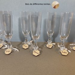 Marque VERRE à lien , en bois gravé.