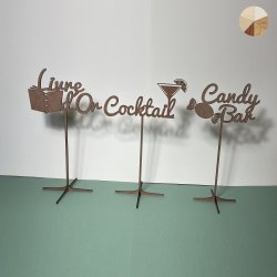 Nom de table Doublement personnalisé avec le dessin de votre choix ,  sur Support