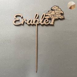 Nom de table Doublement Personnalisé avec le dessin de votre choix, sur pic