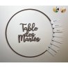 1 Numéro de table + 1 cercle + 8 étiquettes pour plan de table dans des cercles