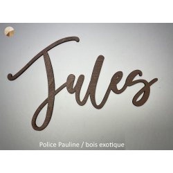 Grand Prénom en bois, police Pauline à partir de