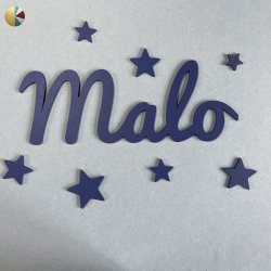 Grand prénom en bois peint, police Fred. à partir de :