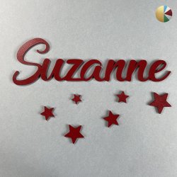 Grand prénom en bois peint, police Adèle. à partir de :