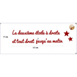 Les Phrases /  La deuxième étoile à droite et tout droit jusqu'au matin/62x17 cm