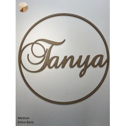 Couronne avec Un prénom, Bois