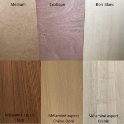 Feuille,  Marque Place en bois gravé.