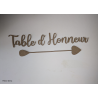 Table d'Honneur + 1 flèche + 6 étiquettes pour plan de table dans des cercles