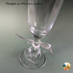 Marque VERRE à lien , en plexiglas gravé.